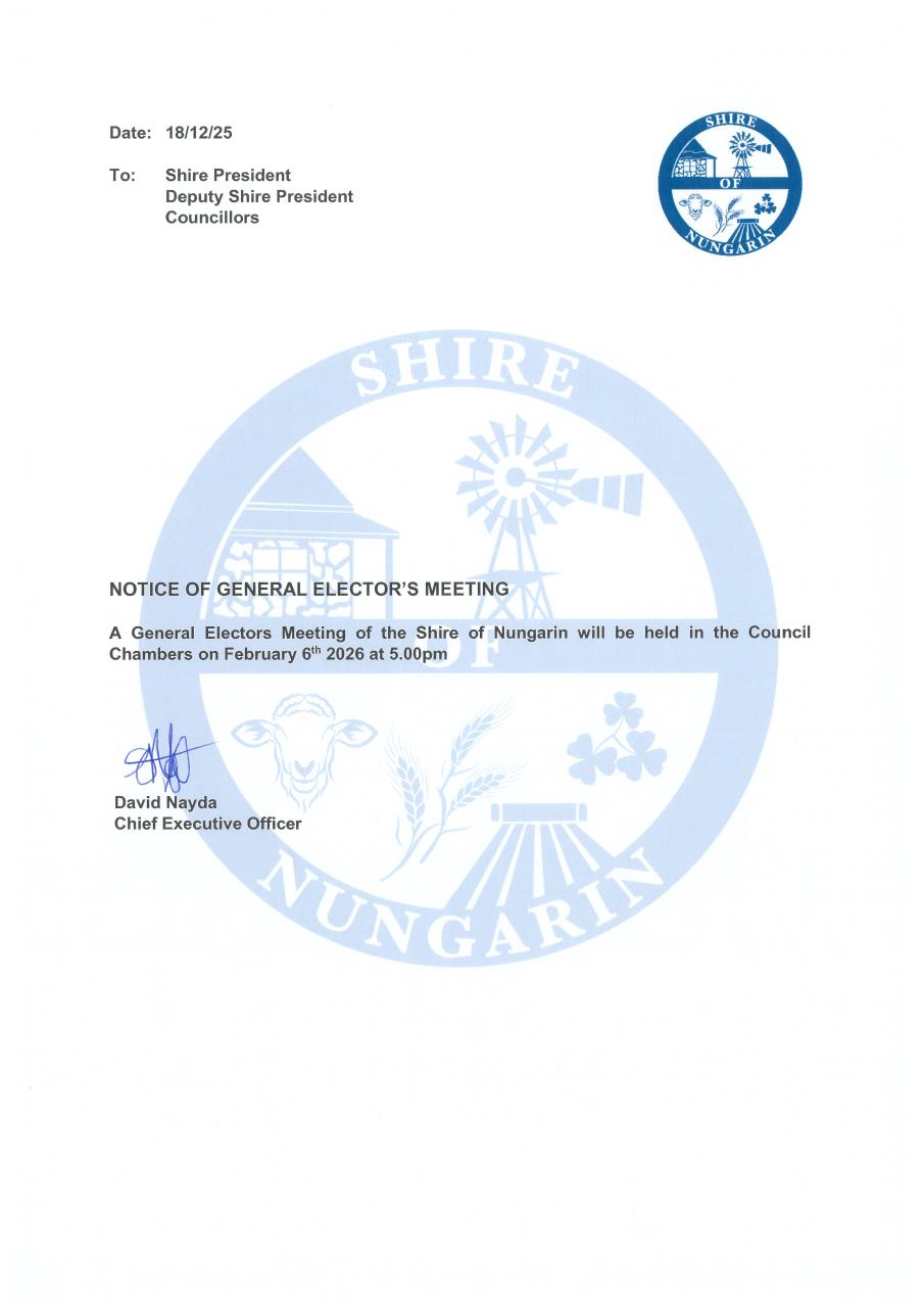 General Elector's Meeting