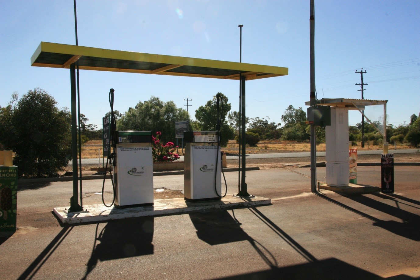 24 Hr Card Fuel Service Opposite Wegners Rural Store on the Main Street of Nungarin