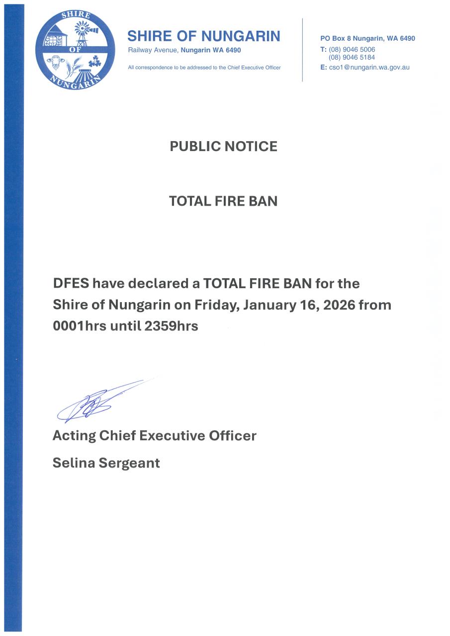 TOTAL FIRE BAN