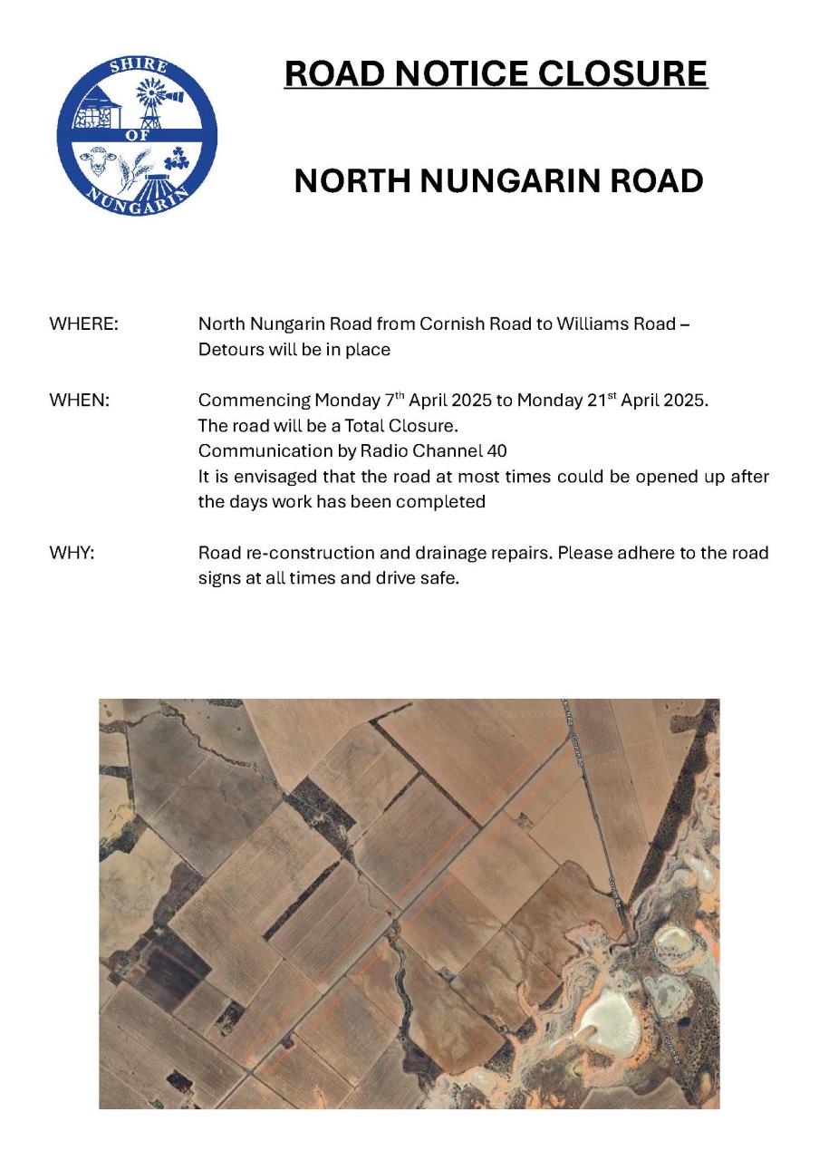 North Nungarin Road Closure