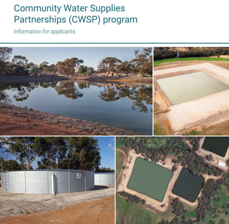 Community Water Supplies Partnership (CWSP) Program - CLOSING DATE 12